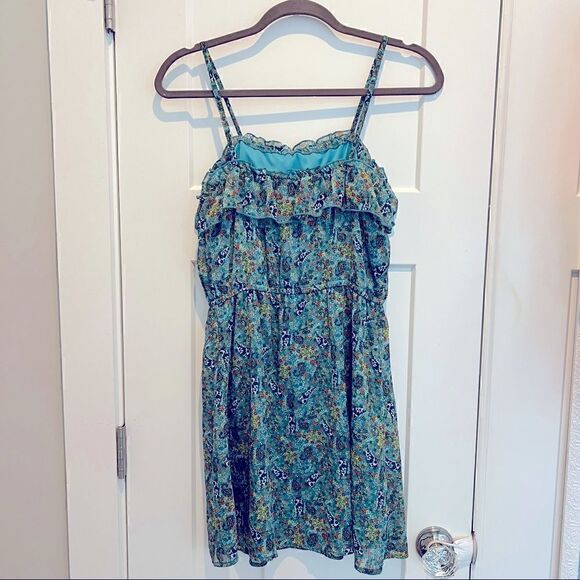 Mossimo Blue Paisley Sleeveless Mini Dress Women’s Size Medium (M) - Picture 3 of 8